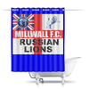 Заказать штору для ванных комнат в Москве. Шторы в ванную Millwall MSC bath curtain от Millwall Supporters Club Russia - готовые дизайны и нанесение принтов.