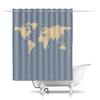 Заказать штору для ванных комнат в Москве. Шторы в ванную Континенты от onkelos  - готовые дизайны и нанесение принтов.