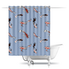 Заказать штору для ванных комнат в Москве. Шторы в ванную Рыбки шоу от maliuchkou@gmail.com - готовые дизайны и нанесение принтов.