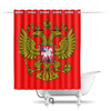 Заказать штору для ванных комнат в Москве. Шторы в ванную Герб России от solntse - готовые дизайны и нанесение принтов.