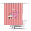 Заказать штору для ванных комнат в Москве. Шторы в ванную Слоупок от Jimmy Flash - готовые дизайны и нанесение принтов.