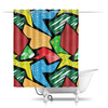 Заказать штору для ванных комнат в Москве. Шторы в ванную Цветная абстракция от IrinkaArt  - готовые дизайны и нанесение принтов.