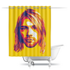 Заказать штору для ванных комнат в Москве. Шторы в ванную Kurt Cobain от Jimmy Flash - готовые дизайны и нанесение принтов.