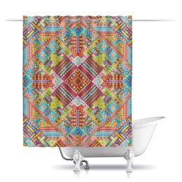 Заказать штору для ванных комнат в Москве. Шторы в ванную  с абстрактным рисунком от Vadim Koval - готовые дизайны и нанесение принтов.