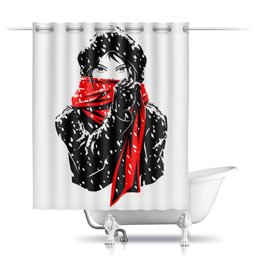 Заказать штору для ванных комнат в Москве. Шторы в ванную Чистый снег от Дана Столыпина - готовые дизайны и нанесение принтов.