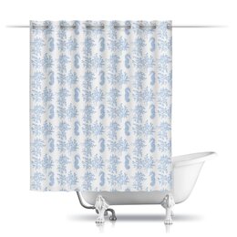 Заказать штору для ванных комнат в Москве. Шторы в ванную Цветущее дерево от Иван Ковалевский - готовые дизайны и нанесение принтов.
