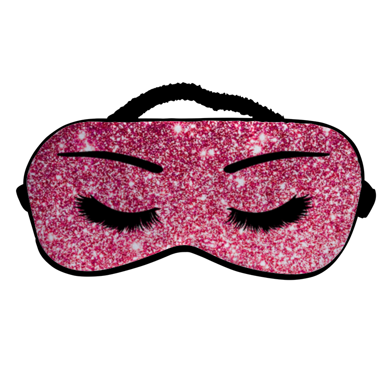 Printio Маска для сна Розовый глиттер, красивые ресницы и брови маска для сна леопард белый и розовый