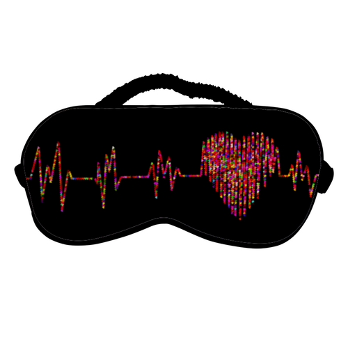 Заказать маски в Москве. Маска для сна Сердце Сердцебиение Любовь от MariYang  - готовые дизайны и нанесение принтов.