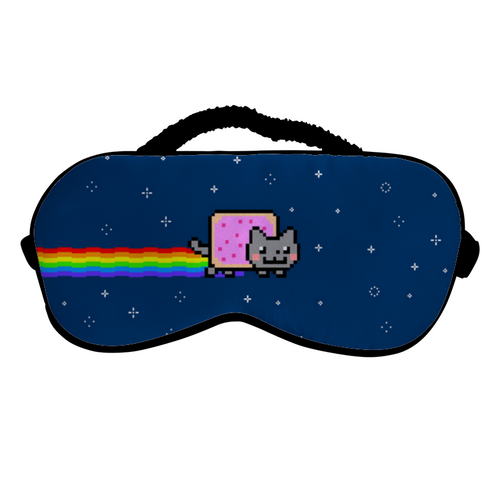 Заказать маски в Москве. Маска для сна Нянкот| Nyan Cat| Интернет игра от Елена Елена - готовые дизайны и нанесение принтов.