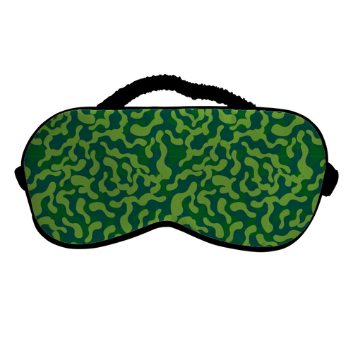 Заказать маски в Москве. Маска для сна Зеленый пятнистый камуфляж от IrinkaArt  - готовые дизайны и нанесение принтов.