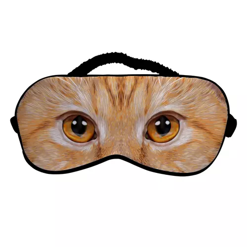 Заказать маски в Москве. Маска для сна Глаза кота от Red Cardinal - готовые дизайны и нанесение принтов.