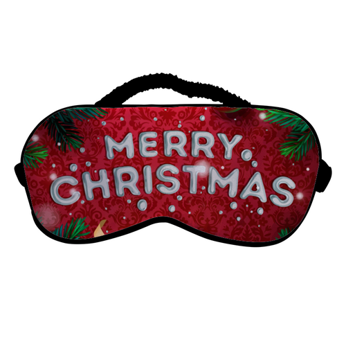 Заказать маски в Москве. Маска для сна Merry Christmas от Media M  - готовые дизайны и нанесение принтов.