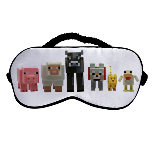 Заказать маски в Москве. Маска для сна Майнкрафт Minecraft Животные от MariYang  - готовые дизайны и нанесение принтов.