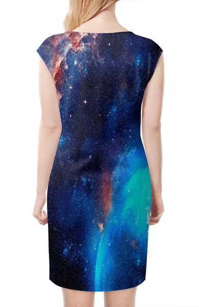 Платья укороченные в космическом стиле