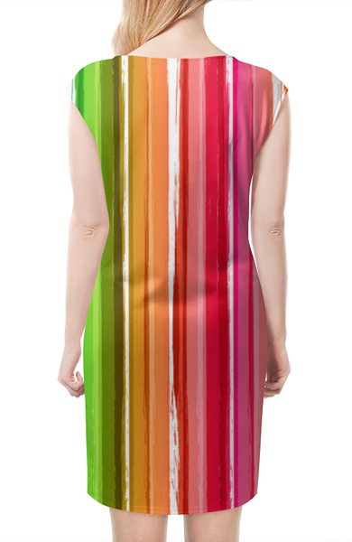 Заказать платье в Москве. Платье без рукавов Цветная радуга от BeliySlon - готовые дизайны и нанесение принтов.