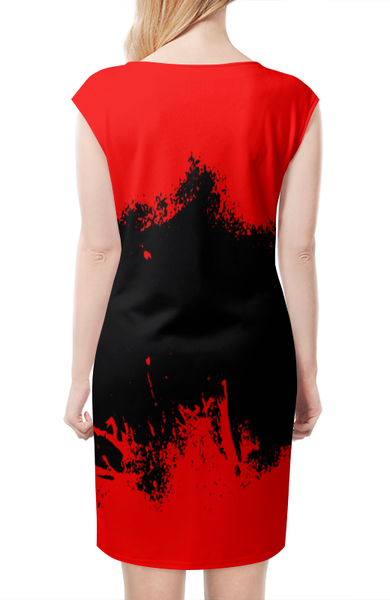 Заказать платье в Москве. Платье без рукавов Черно-красные краски от THE_NISE  - готовые дизайны и нанесение принтов.