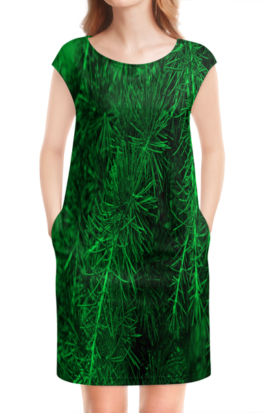 Заказать платье в Москве. Платье без рукавов Зеленая ель от THE_NISE  - готовые дизайны и нанесение принтов.