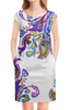 Заказать платье в Москве. Платье без рукавов Красивый узор на белом фоне от eszadesign - готовые дизайны и нанесение принтов.