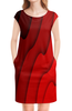 Заказать платье в Москве. Платье без рукавов Красные волны от THE_NISE  - готовые дизайны и нанесение принтов.