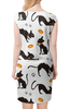 Заказать платье в Москве. Платье без рукавов Чёрные кошки от BeliySlon - готовые дизайны и нанесение принтов.