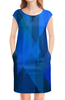 Заказать платье в Москве. Платье без рукавов Абстрактный синий от THE_NISE  - готовые дизайны и нанесение принтов.