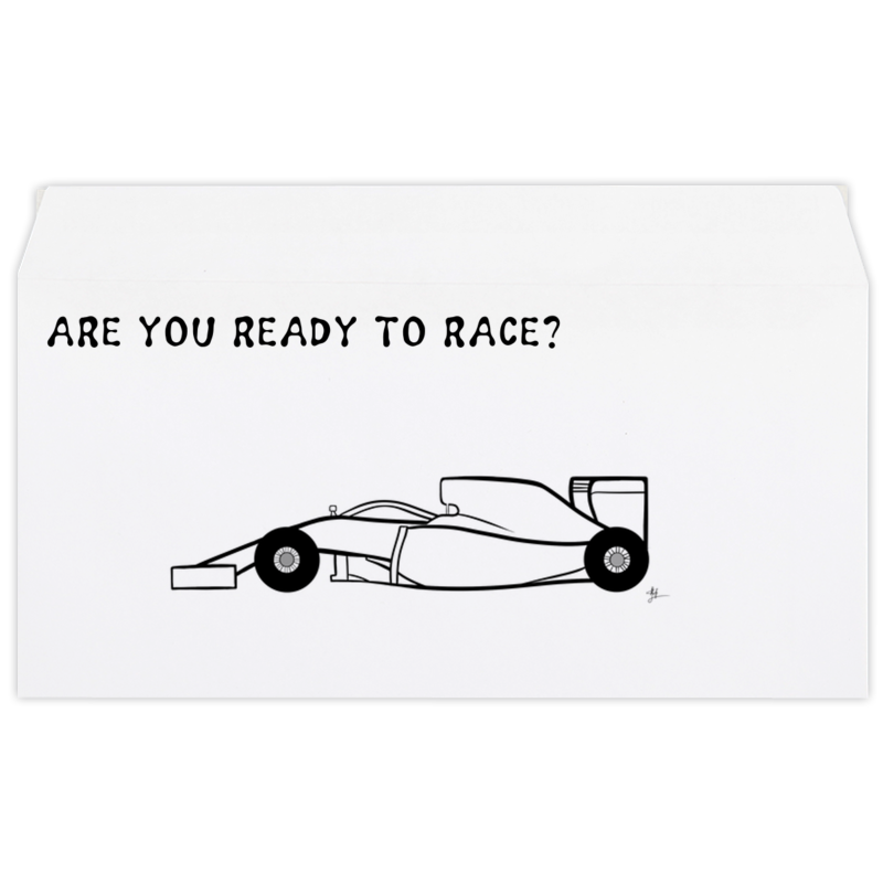 Printio Конверт маленький Евро Е65 Are you ready to race?