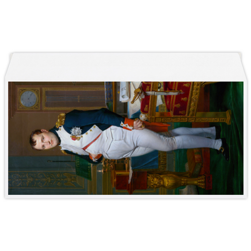 Заказать конверт в Москве. Конверт маленький "Евро" Е65 Портрет Наполеона в кабинете дворца Тюильри от trend - готовые дизайны и нанесение принтов.
