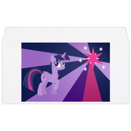 Заказать конверт в Москве. Конверт маленький "Евро" Е65 Twilight Sparkle Color Line от shadow_dash - готовые дизайны и нанесение принтов.