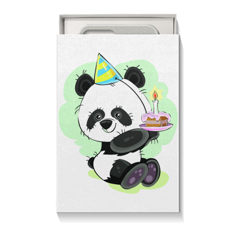 Printio Коробка для чехлов Панда поздравляет! испанский счастливый день рождения feliz cumplieanos торт topper золотые буквы торт topper для детей день рождения торт