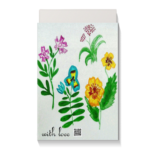 Заказать подарочную упаковку в Москве. Коробка для чехлов Полевые цветы от mrs-snit@yandex.ru - готовые дизайны и нанесение принтов.