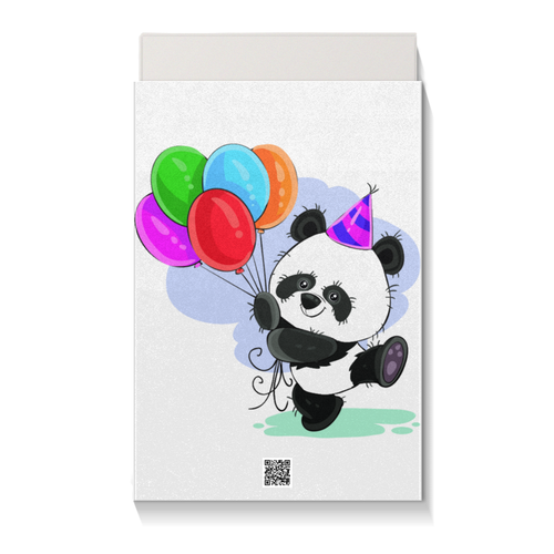 Заказать подарочную упаковку в Москве. Коробка для чехлов Панда поздравляет! от BeliySlon - готовые дизайны и нанесение принтов.