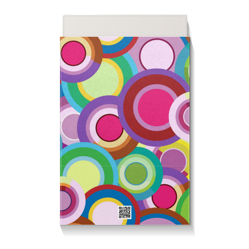 Заказать подарочную упаковку в Москве. Коробка для чехлов Цветные круги от IrinkaArt  - готовые дизайны и нанесение принтов.