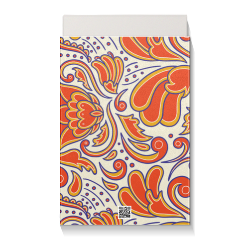 Заказать подарочную упаковку в Москве. Коробка для чехлов Цветочный узор от BeliySlon - готовые дизайны и нанесение принтов.