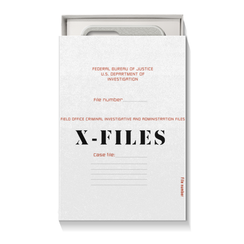 Заказать подарочную упаковку в Москве. Коробка для чехлов X-files от GeekFox  - готовые дизайны и нанесение принтов.