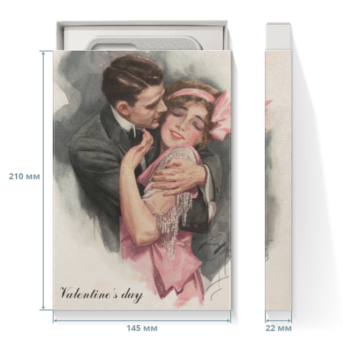 Заказать подарочную упаковку в Москве. Коробка для чехлов День Святого Валентина от Apfelbaum - готовые дизайны и нанесение принтов.