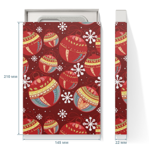 Заказать подарочную упаковку в Москве. Коробка для чехлов Новый год от FireFoxa - готовые дизайны и нанесение принтов.