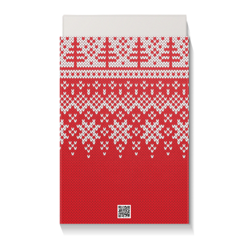 Заказать подарочную упаковку в Москве. Коробка для чехлов Новогодние узоры от FireFoxa - готовые дизайны и нанесение принтов.