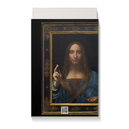 Заказать подарочную упаковку в Москве. Коробка для чехлов Спаситель мира Леонардо да Винчи от Apfelbaum - готовые дизайны и нанесение принтов.