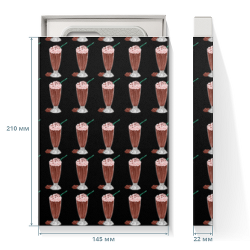Заказать подарочную упаковку в Москве. Коробка для чехлов  Шоколадный коктейль от Stil na yarkosti - готовые дизайны и нанесение принтов.