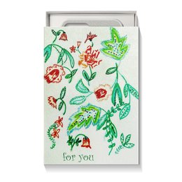 Заказать подарочную упаковку в Москве. Коробка для чехлов Дикие цветы от mrs-snit@yandex.ru - готовые дизайны и нанесение принтов.