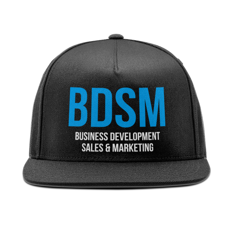 Printio Кепка снепбек с прямым козырьком Bdsm - business development, sales & marketing