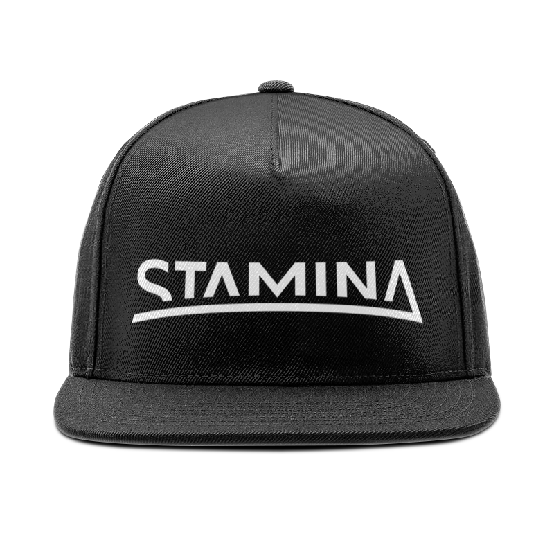 Printio Кепка снепбек с прямым козырьком Stamina black cap цена и фото