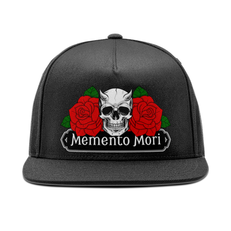 Printio Кепка снепбек с прямым козырьком Memento mori | помни о смерти