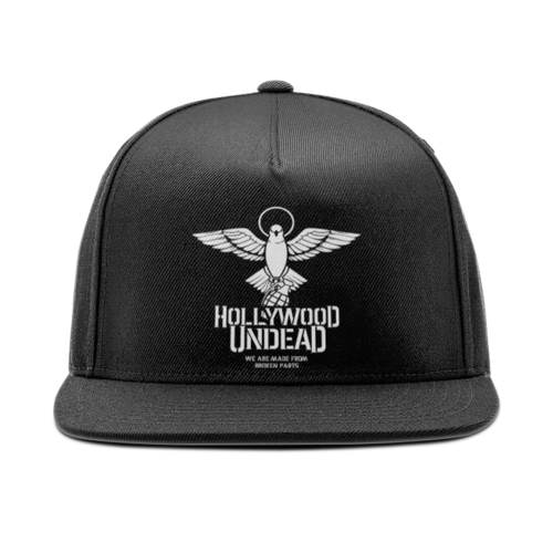 Заказать головной убор в Москве. Кепка снепбек с прямым козырьком Hollywood Undead от geekbox - готовые дизайны и нанесение принтов.