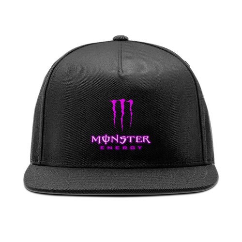 Заказать головной убор в Москве. Кепка снепбек с прямым козырьком Monster Energy от THE_NISE  - готовые дизайны и нанесение принтов.