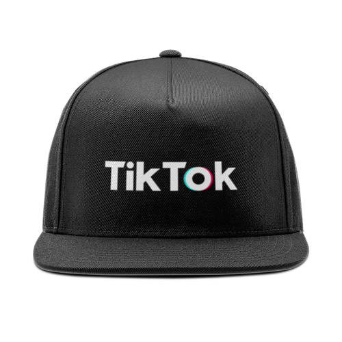 Заказать головной убор в Москве. Кепка снепбек с прямым козырьком TikTok  от DESIGNER   - готовые дизайны и нанесение принтов.
