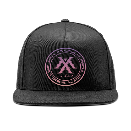 Заказать головной убор в Москве. Кепка снепбек с прямым козырьком Monsta X от geekbox - готовые дизайны и нанесение принтов.