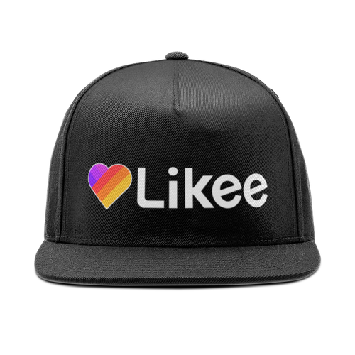 Заказать головной убор в Москве. Кепка снепбек с прямым козырьком Likee  от DESIGNER   - готовые дизайны и нанесение принтов.