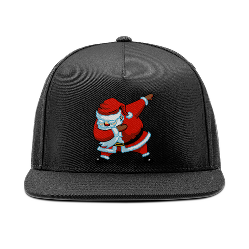 Заказать головной убор в Москве. Кепка снепбек с прямым козырьком Dabbing Santa от skynatural - готовые дизайны и нанесение принтов.