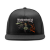 Заказать головной убор в Москве. Кепка снепбек с прямым козырьком Thrasher от Leichenwagen - готовые дизайны и нанесение принтов.